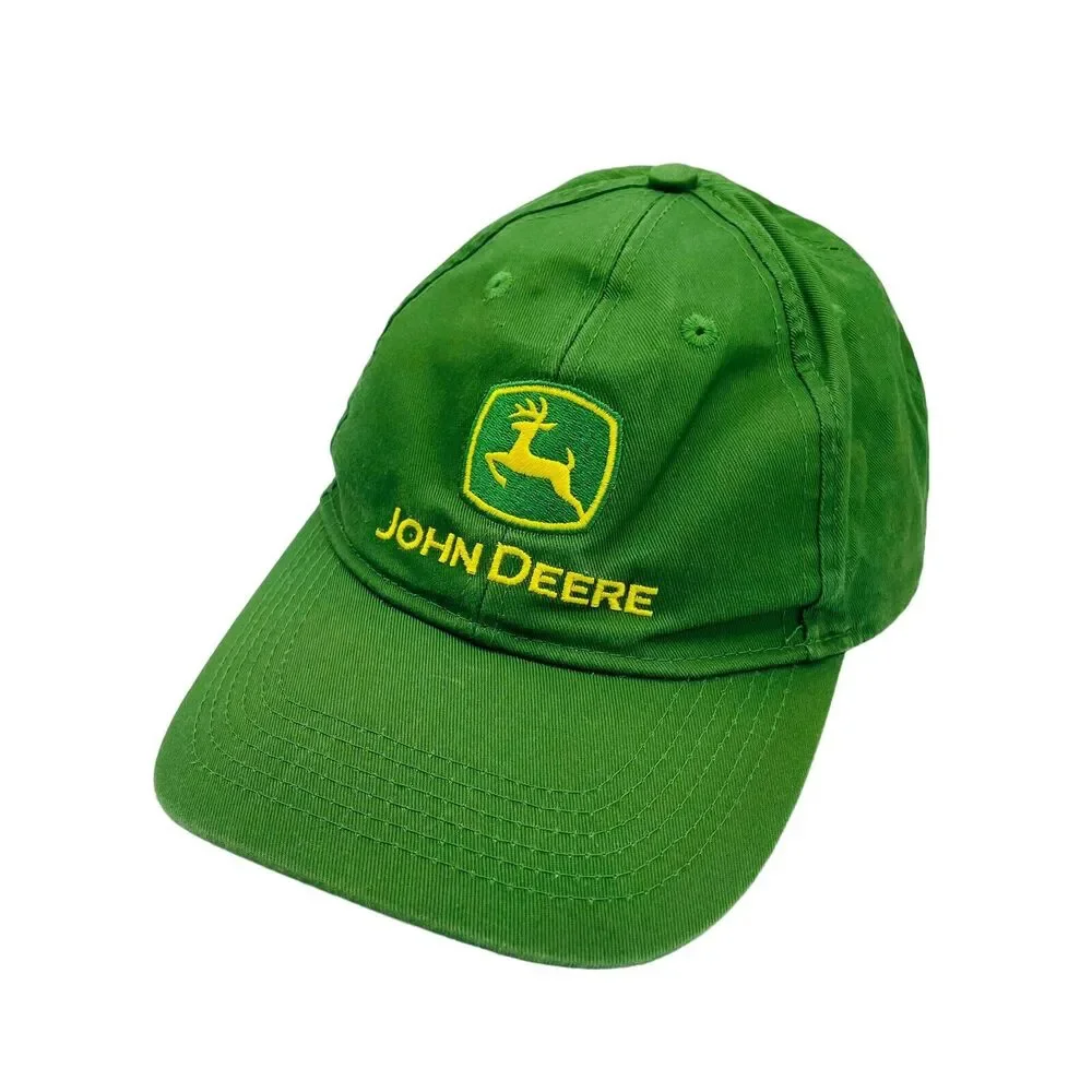 Green John Deere Trucker Farmer Hat Baseball Cap Cotton Strap Back